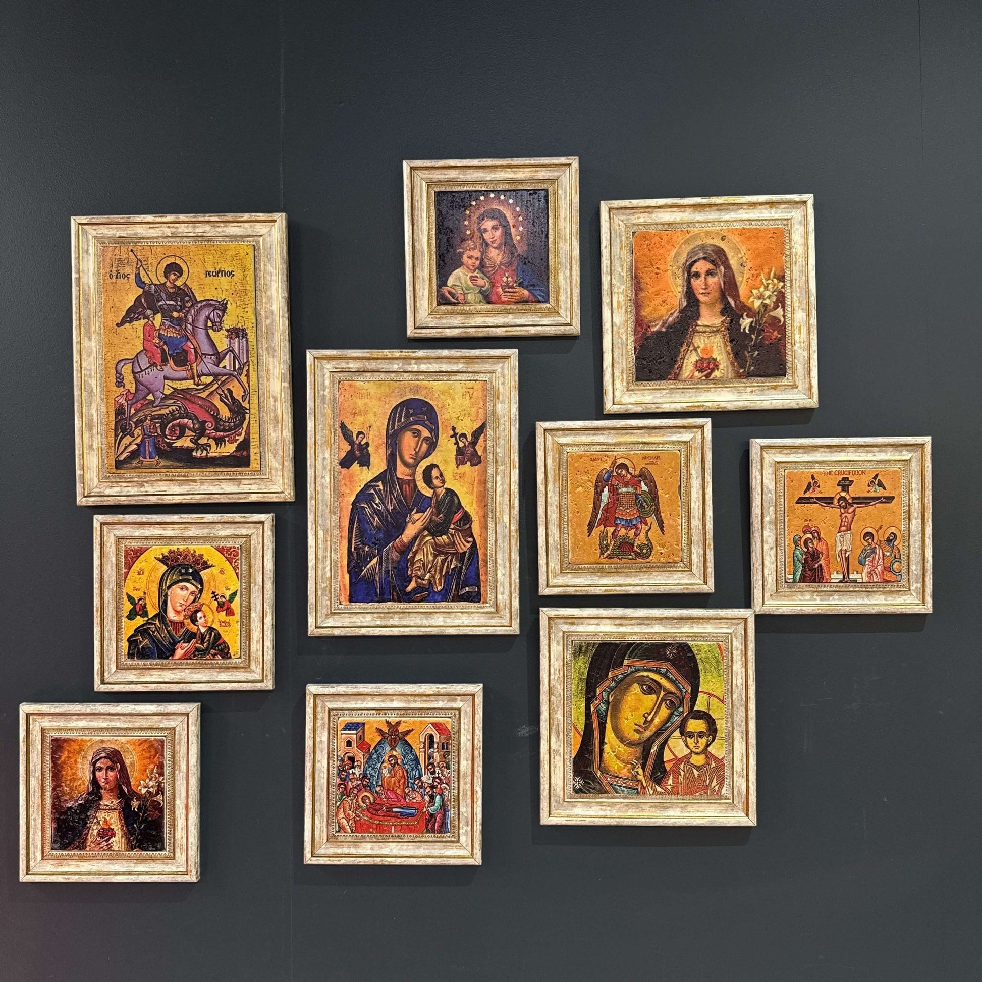 Vintage Stone Icons-Explore our authentic Vintage Stone Icons, crafted in Türkiye with intricate details that capture the beauty of Byzantine and Eastern Orthodox art. Perfect for home décor, collectors, and religious gifts, these high-quality stone icons