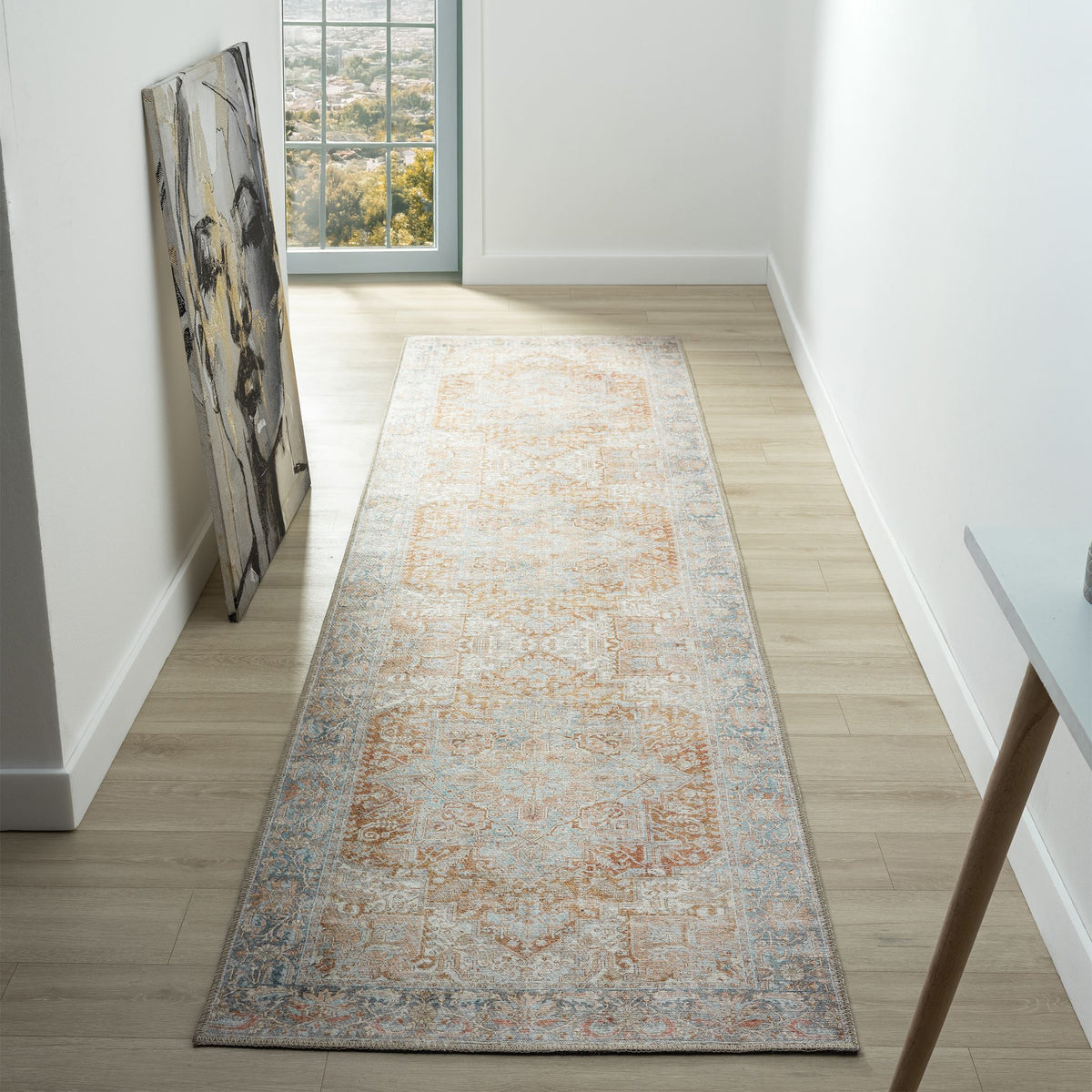 Vintage 744 Coral Hallway Runner lifestyle view