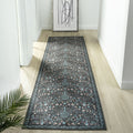 Vintage 747 Charcoal Hallway Runner lifestyle view