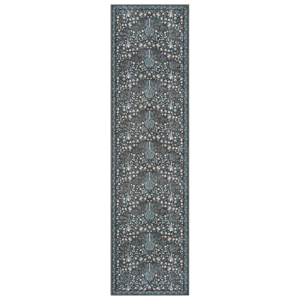 Vintage 747 Charcoal Hallway Runner