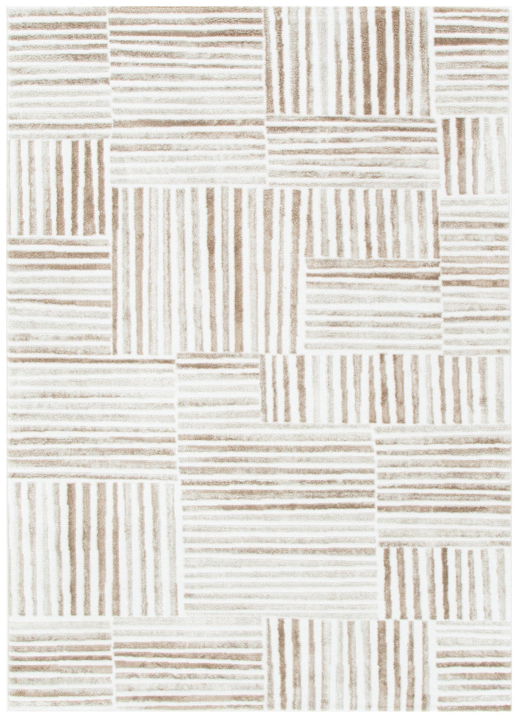 Wellington Geometric Lines Brown Rug - W001 – view 2