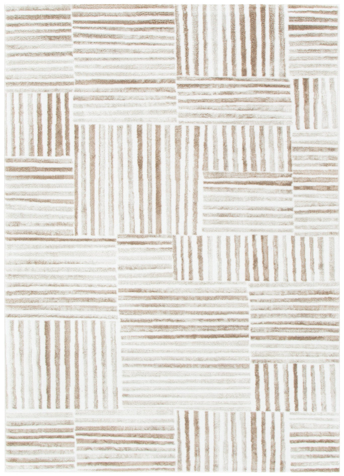 Wellington Geometric Lines Brown Rug - W001 – view 2