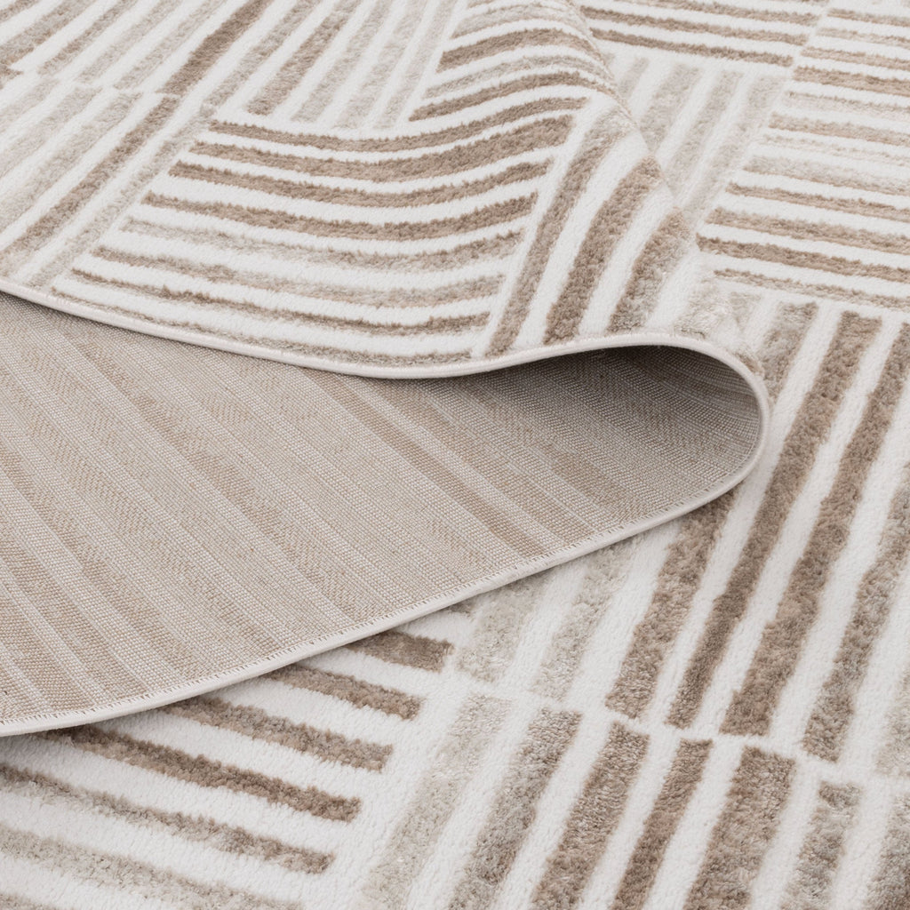 Wellington Geometric Lines Brown Rug - W001 – view 4