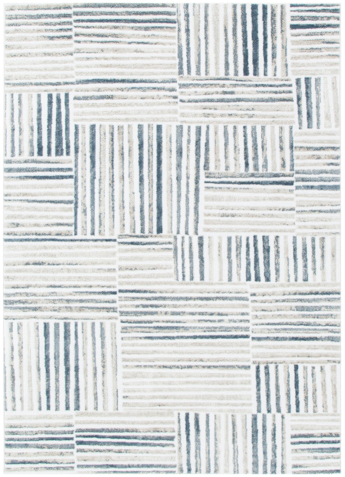 Wellington Geometric Lines Blue Rug - W002 – view 2