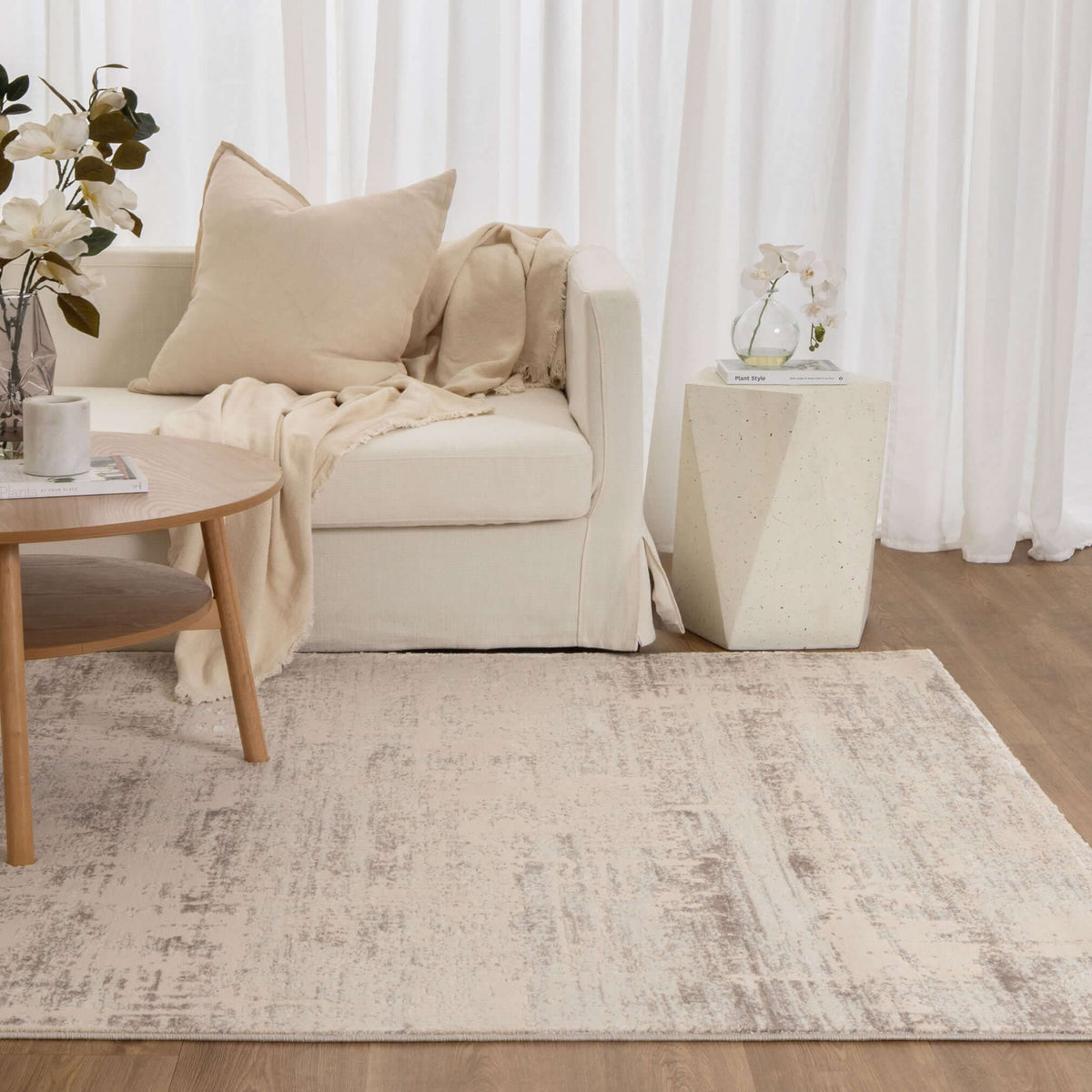 Whisper W002 Beige Neutral Pierre Cardin Rug - detail 4