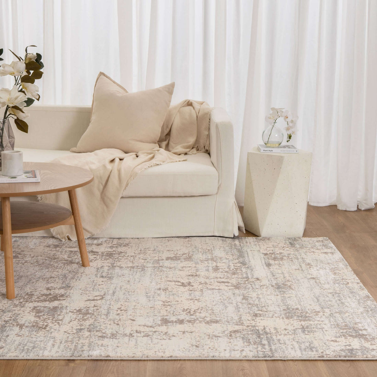 Whisper W005 Grey Beige Pierre Cardin Rug - detail 4