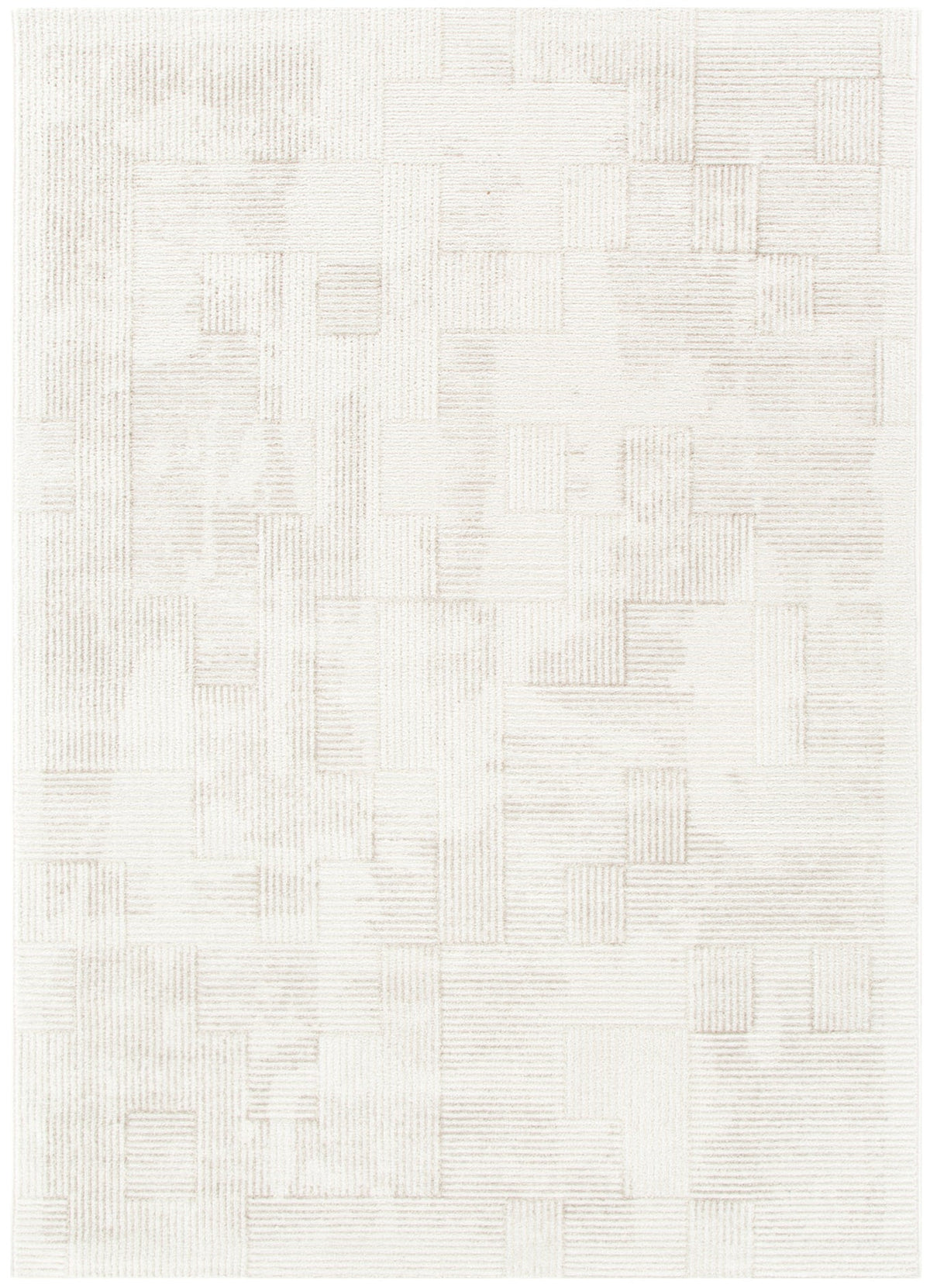 Wellington Distressed Shapes Beige Rug - W006 – view 2