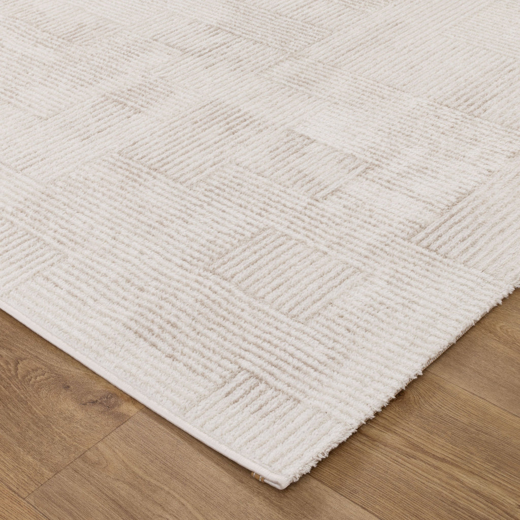 Wellington Distressed Shapes Beige Rug - W006 – view 3