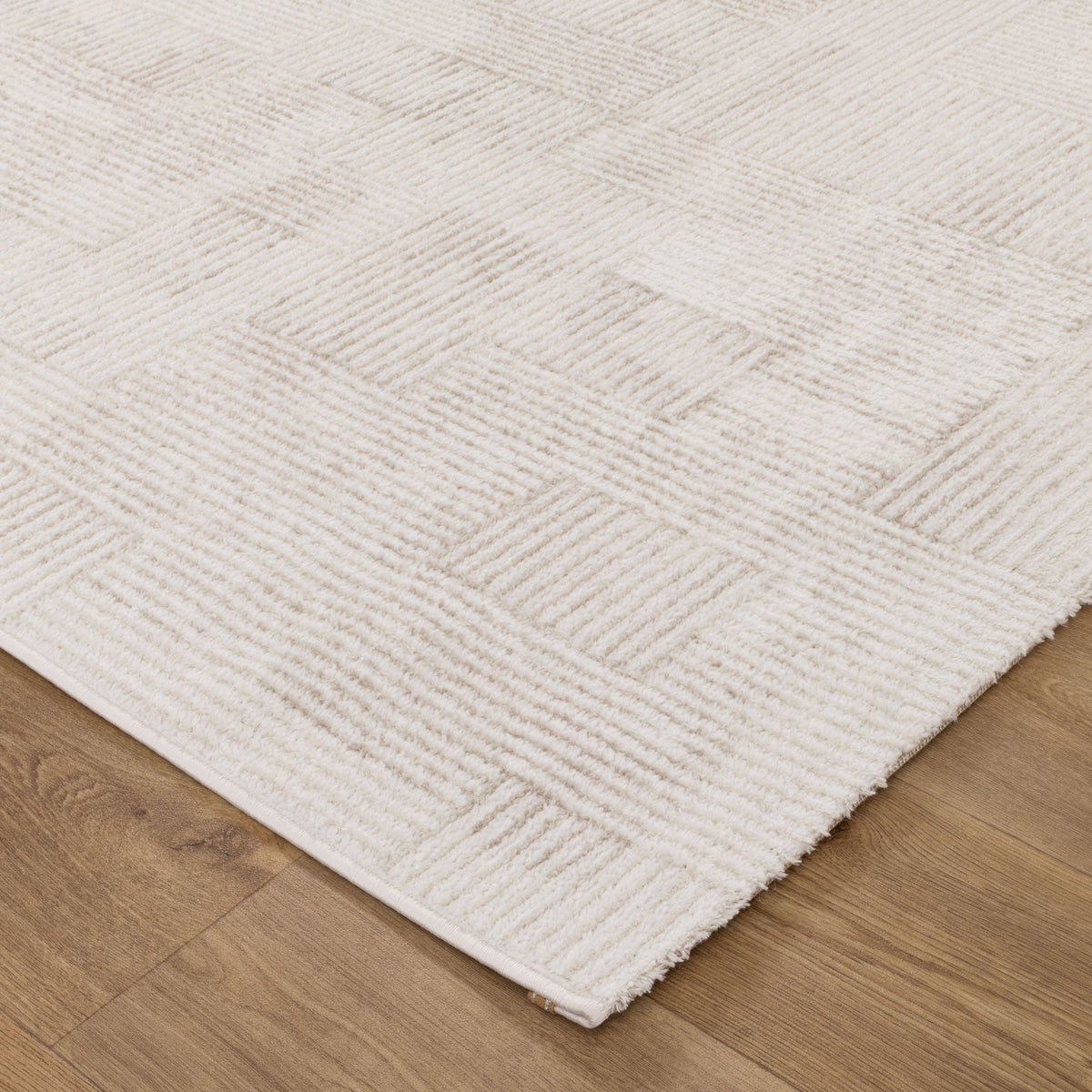 Wellington Distressed Shapes Beige Rug - W006 – view 3