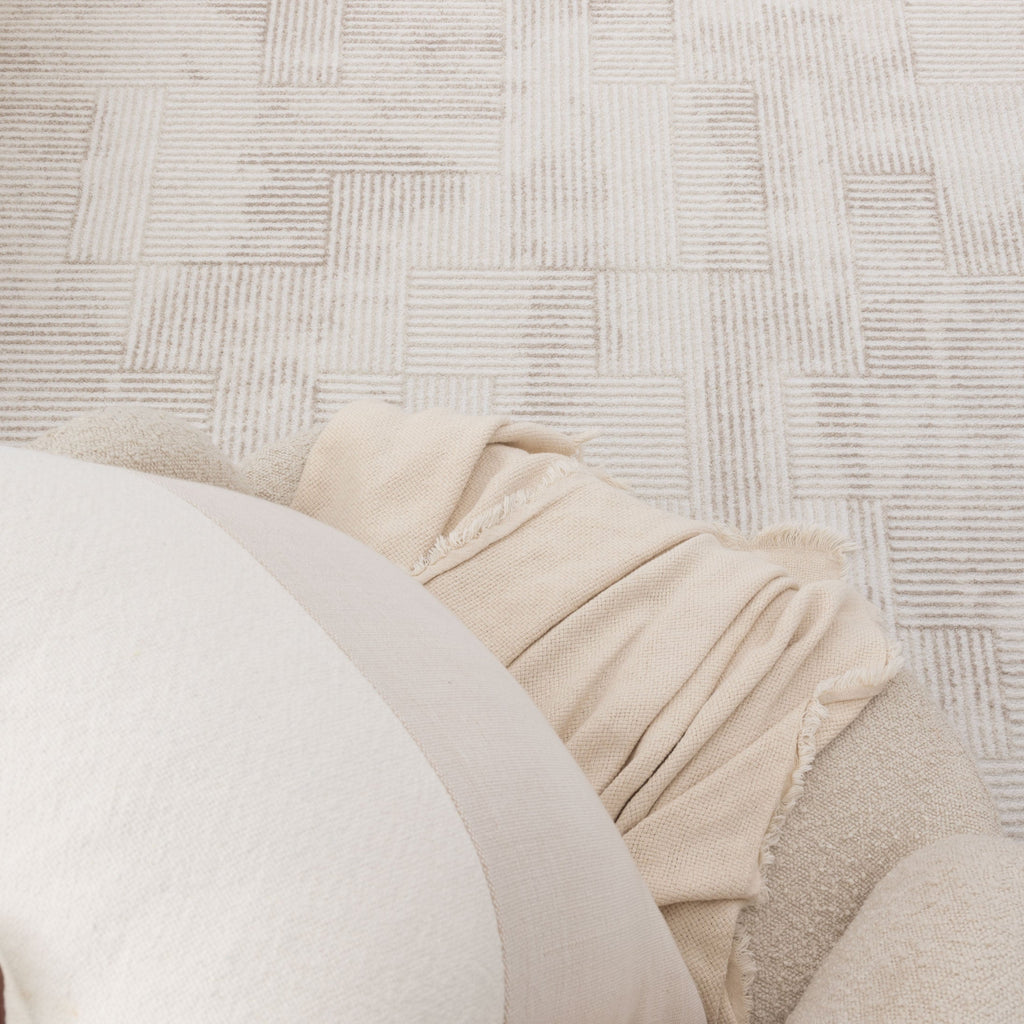 Wellington Distressed Shapes Beige Rug - W006 – view 5