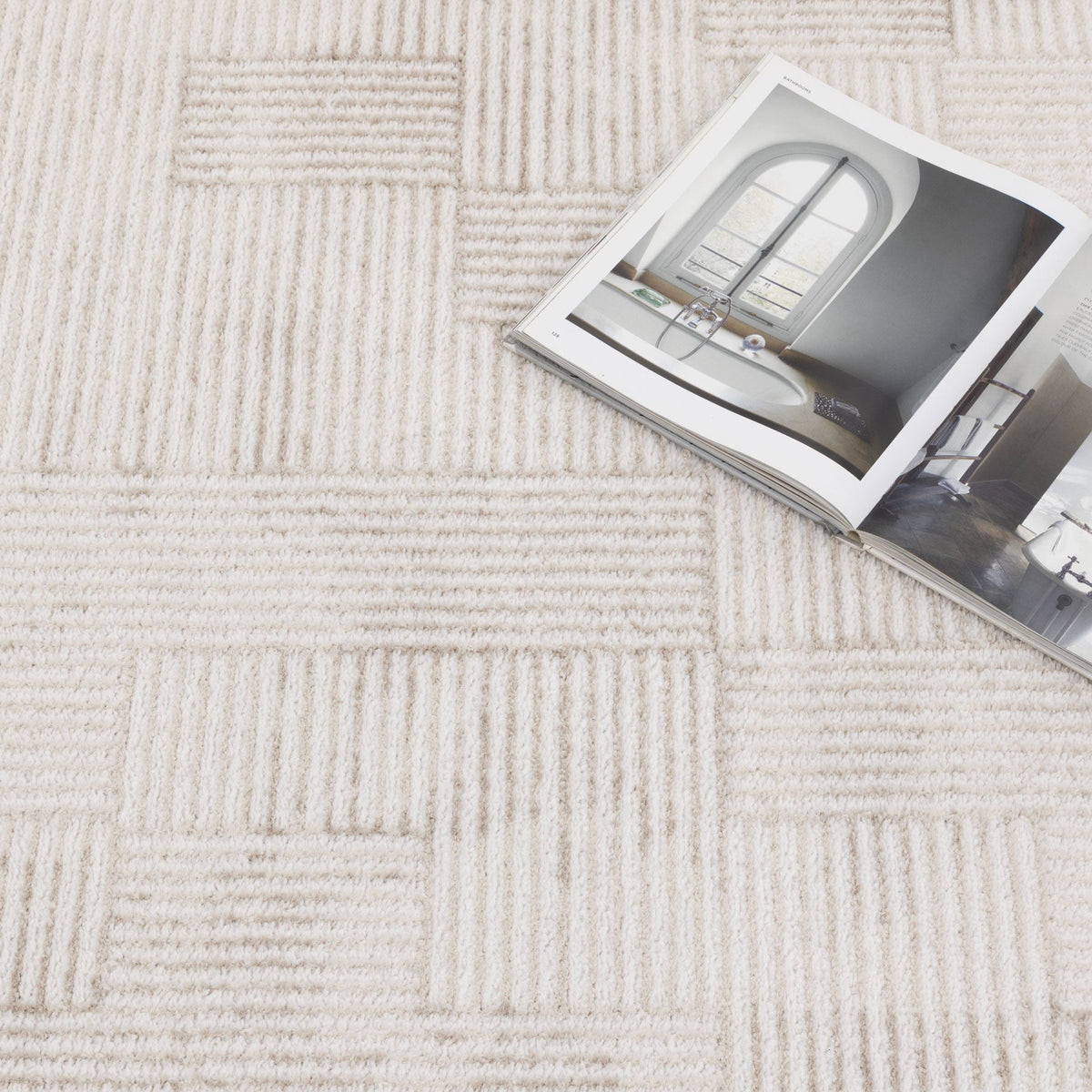 Wellington Distressed Shapes Beige Rug - W006 – view 6