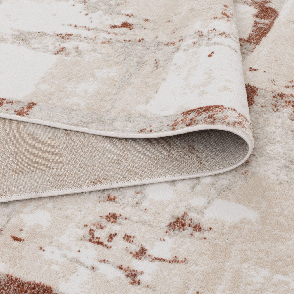 Wellington Abstract Wash Rust Rug - W010 – view 4