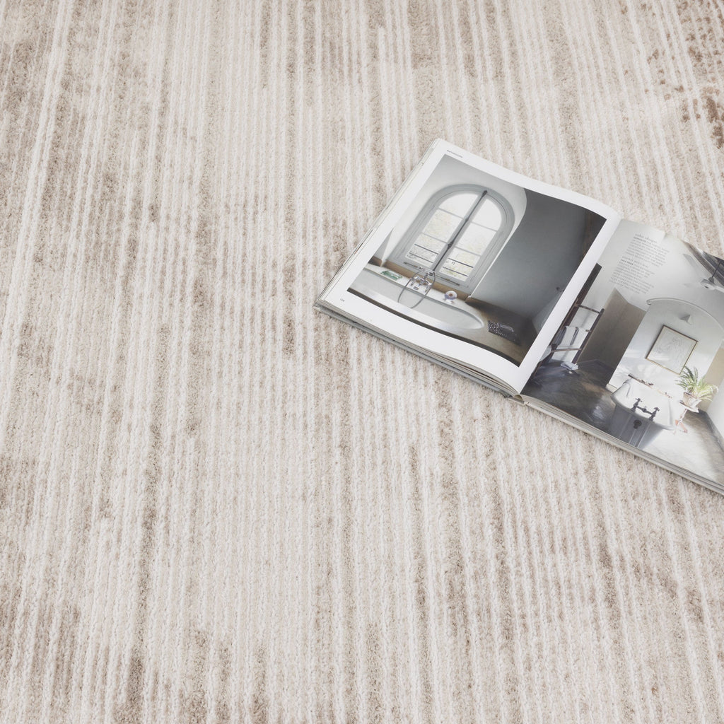 Wellington Distressed Lines Brown Rug - W011 – view 6