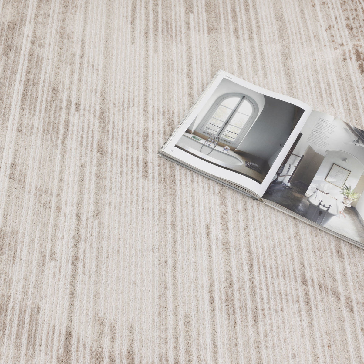 Wellington Distressed Lines Brown Rug - W011 – view 6