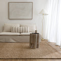 Canyon Warm Sand Carved Rug - CANYON03 styled with furniture