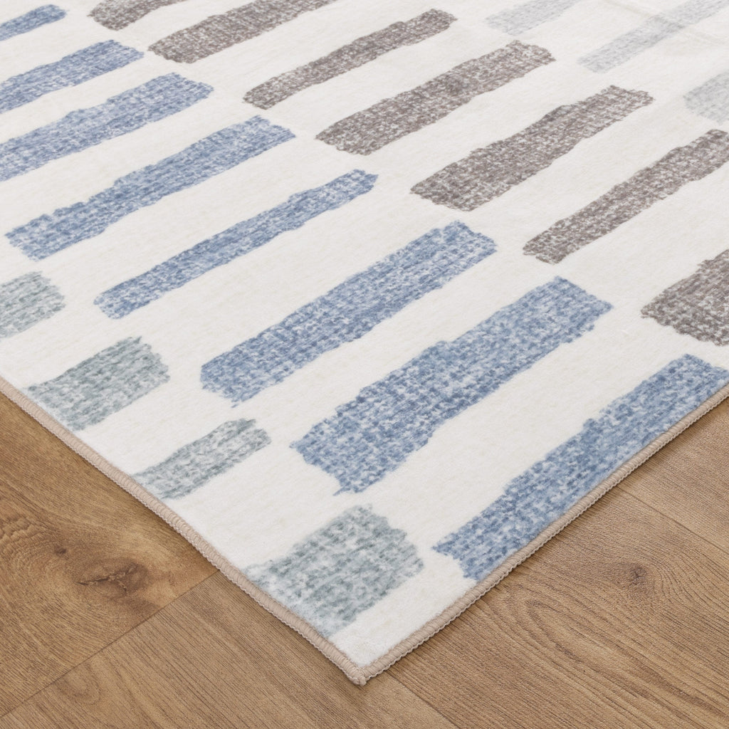Washwell WASH003 Modern Stripes Washable Rug – view 4