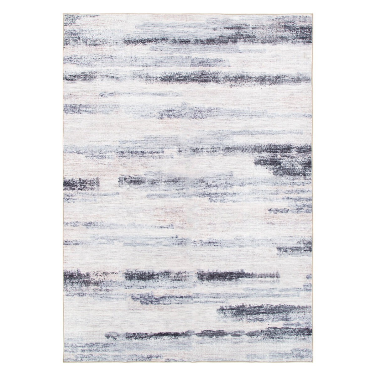 Washwell WASH006 Blue Abstract Washable Rug – view 2