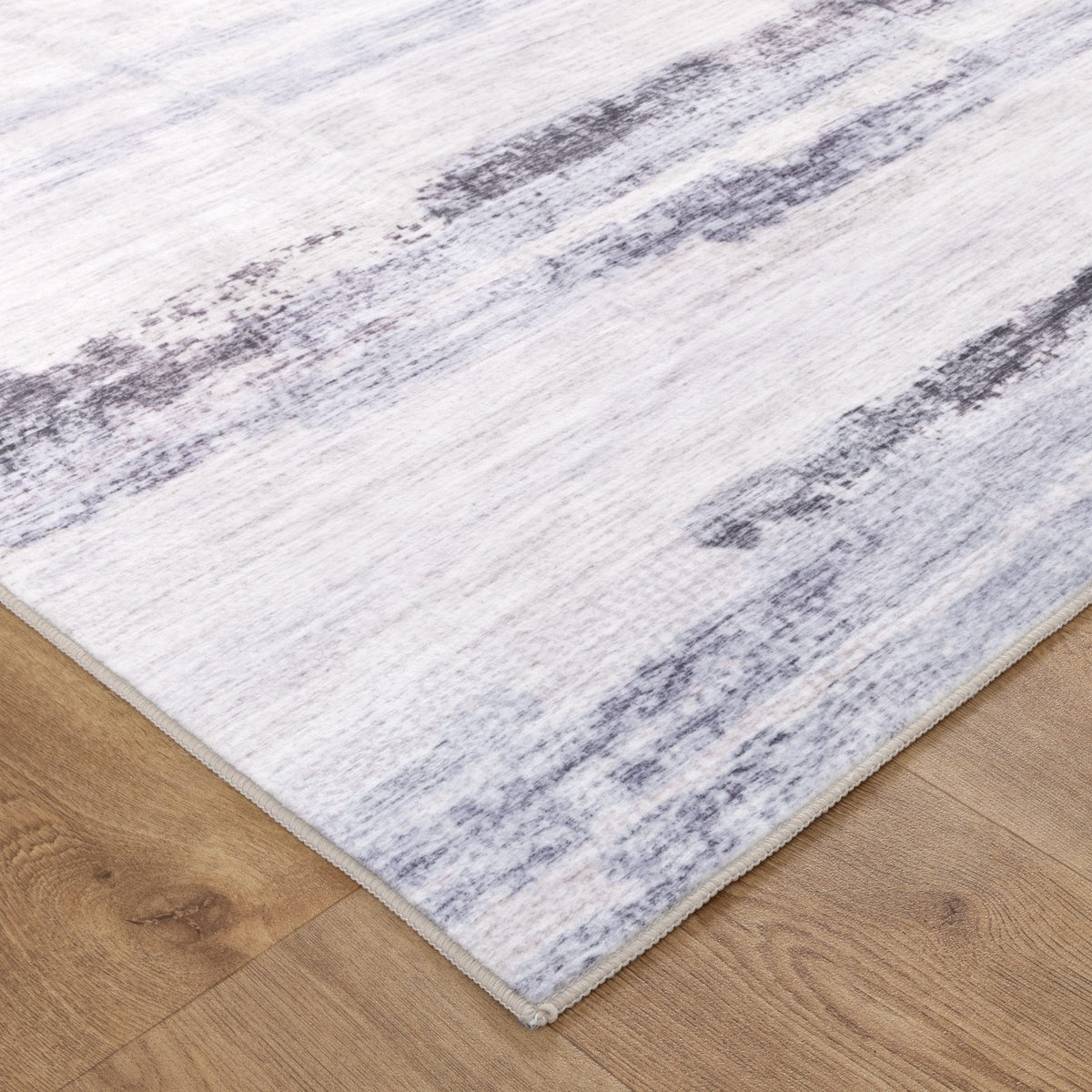 Washwell WASH006 Blue Abstract Washable Rug – view 4