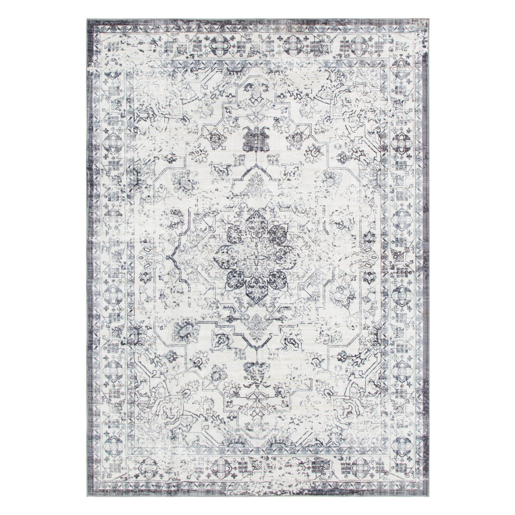 Washwell WASH007 Blue Medallion Washable Rug – view 2