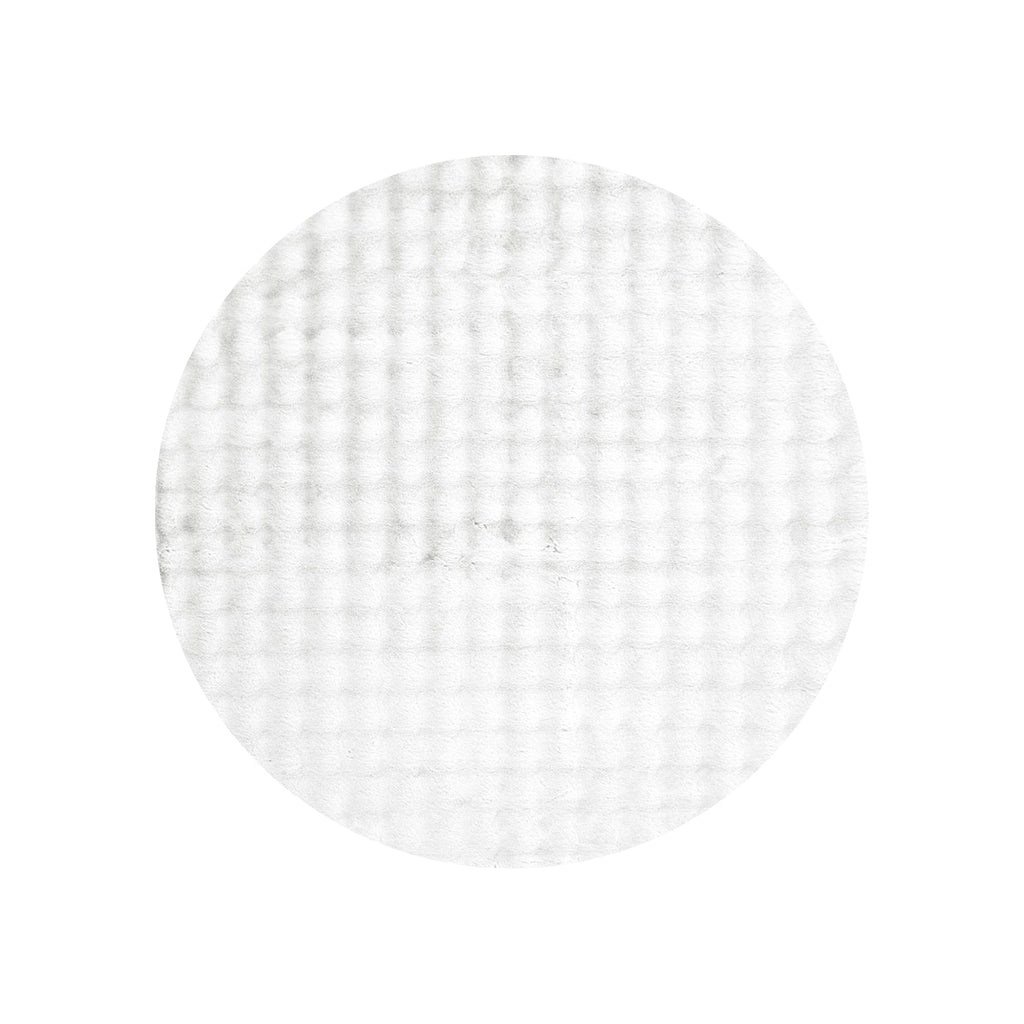 Purity White Round Washable Shaggy Rug – view 2