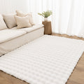 Purity Washable Rug White styled with furniture