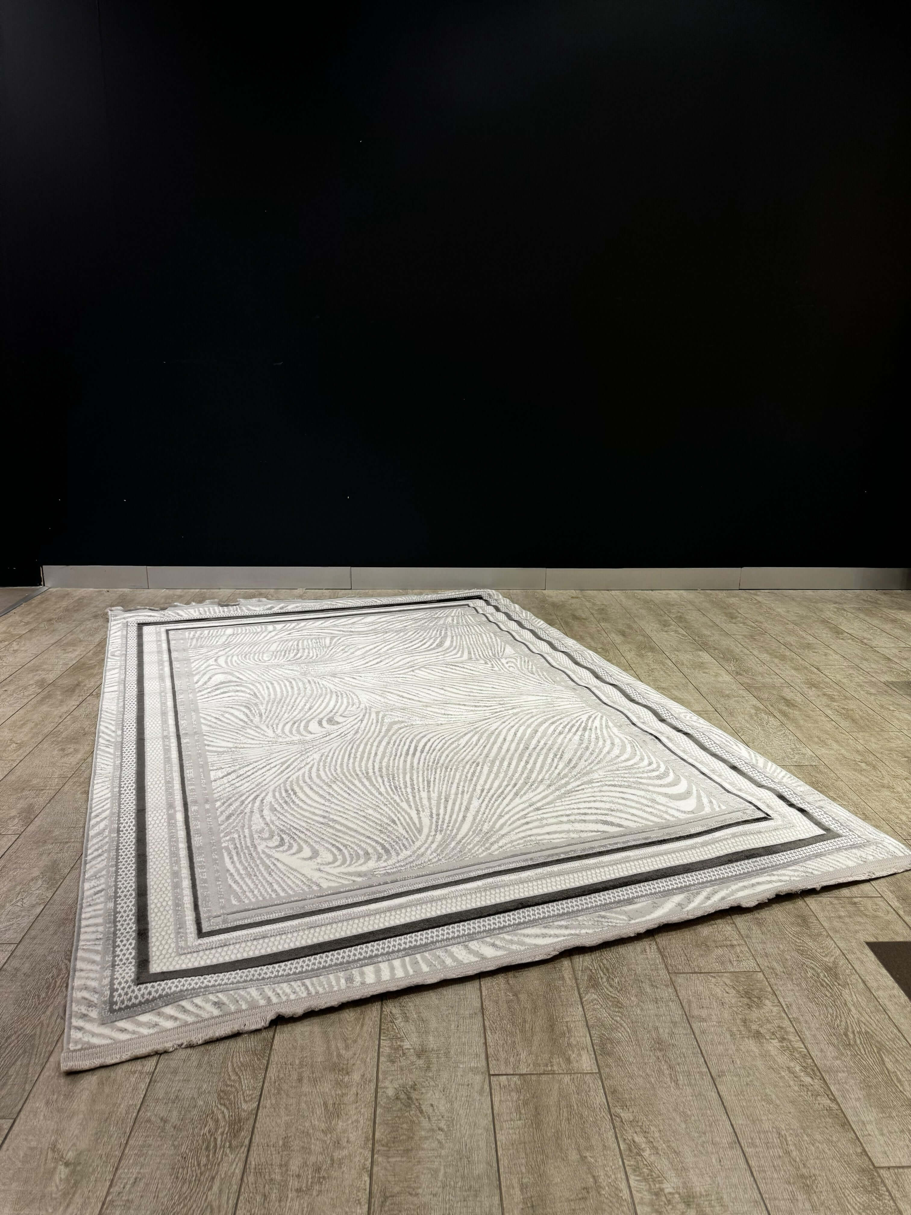 Classic Medallion Turkish Rug showcasing intricate textures in a neutral design, perfect for adding elegance to any room.