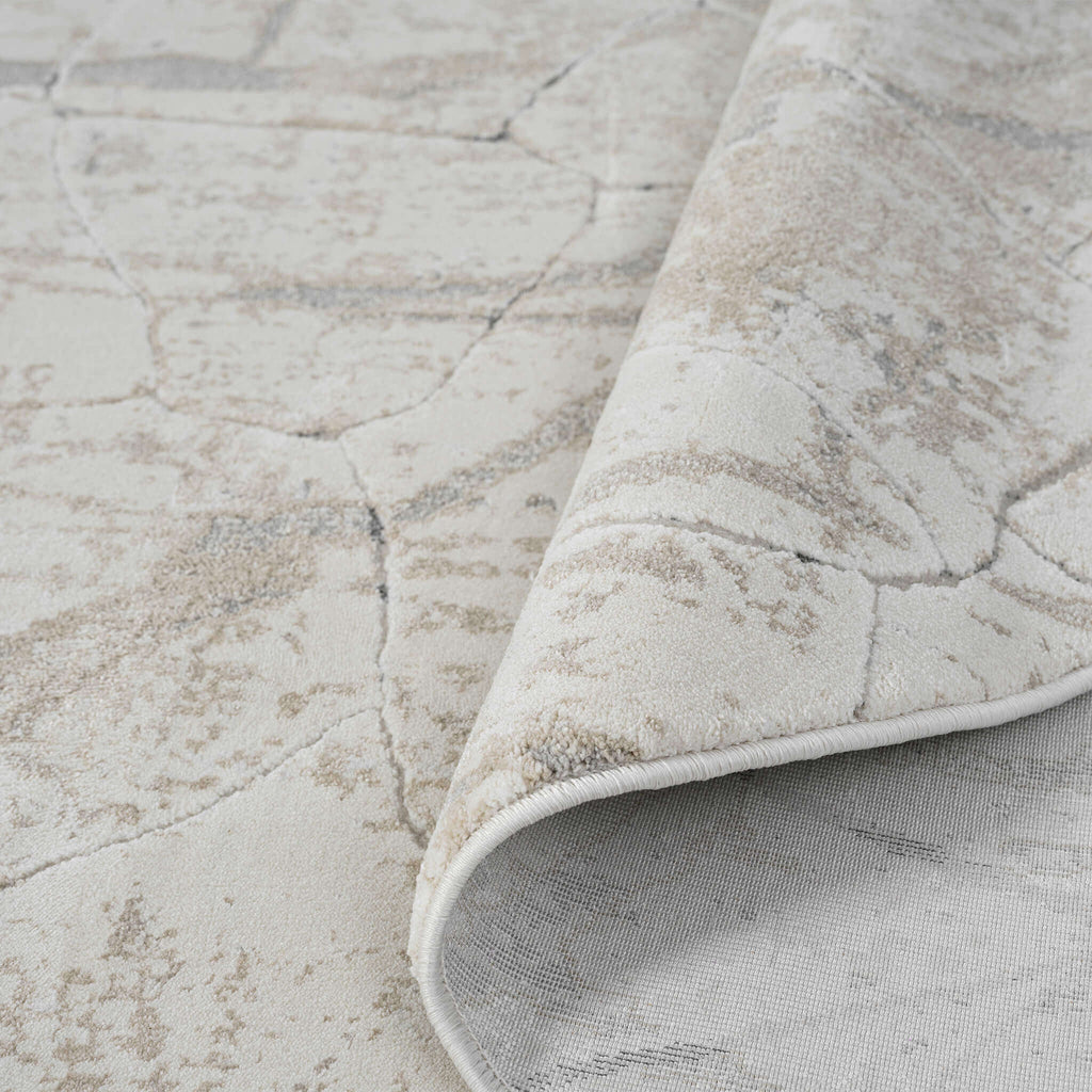 Weston 734 Pebble Round - Elegant Cream Round Rug