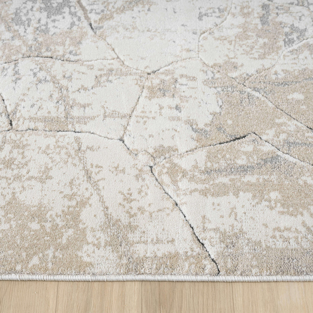 Weston 734 Pebble Runner - Contemporary Cream Rug