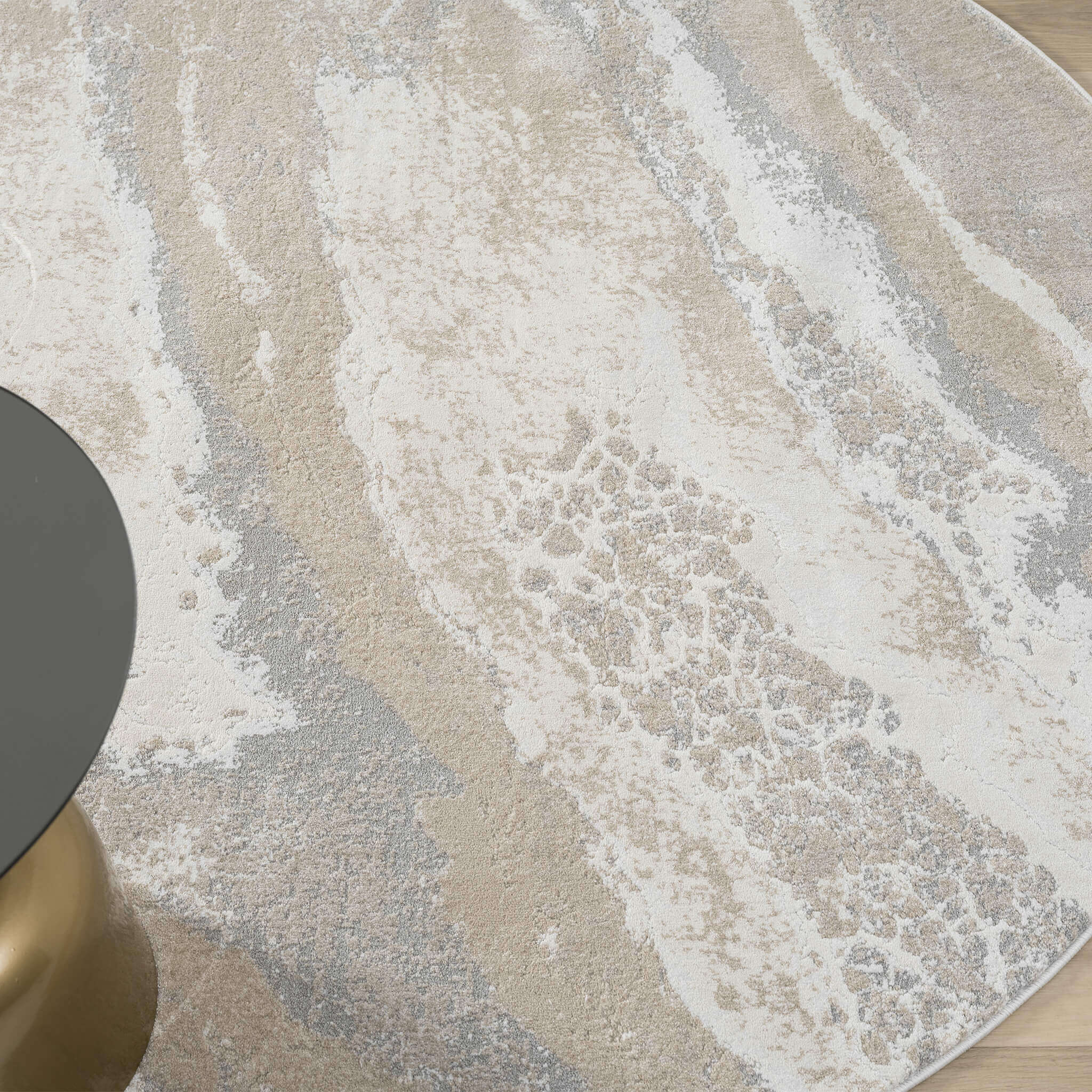 Weston 735 Slate Round – Modern Round Rug for Elegance