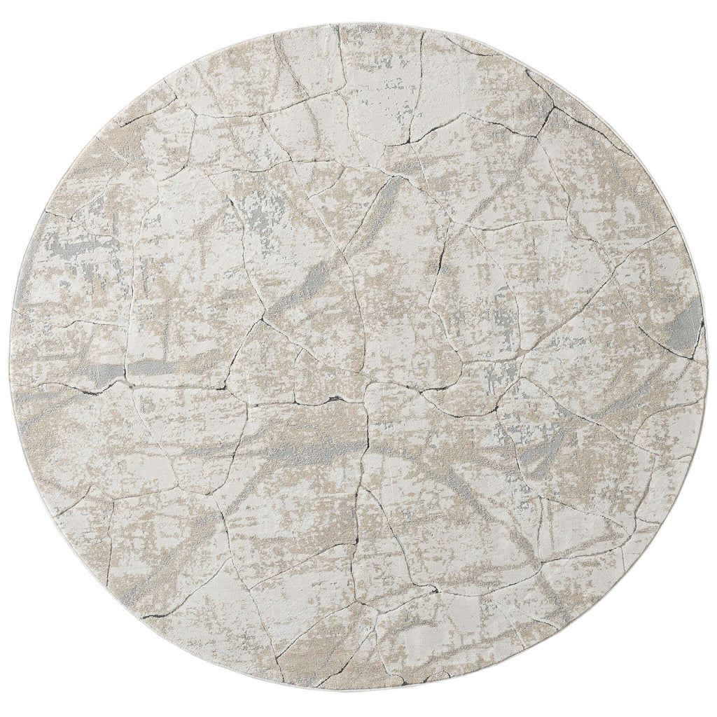 Weston 734 Pebble Round - Elegant Cream Round Rug