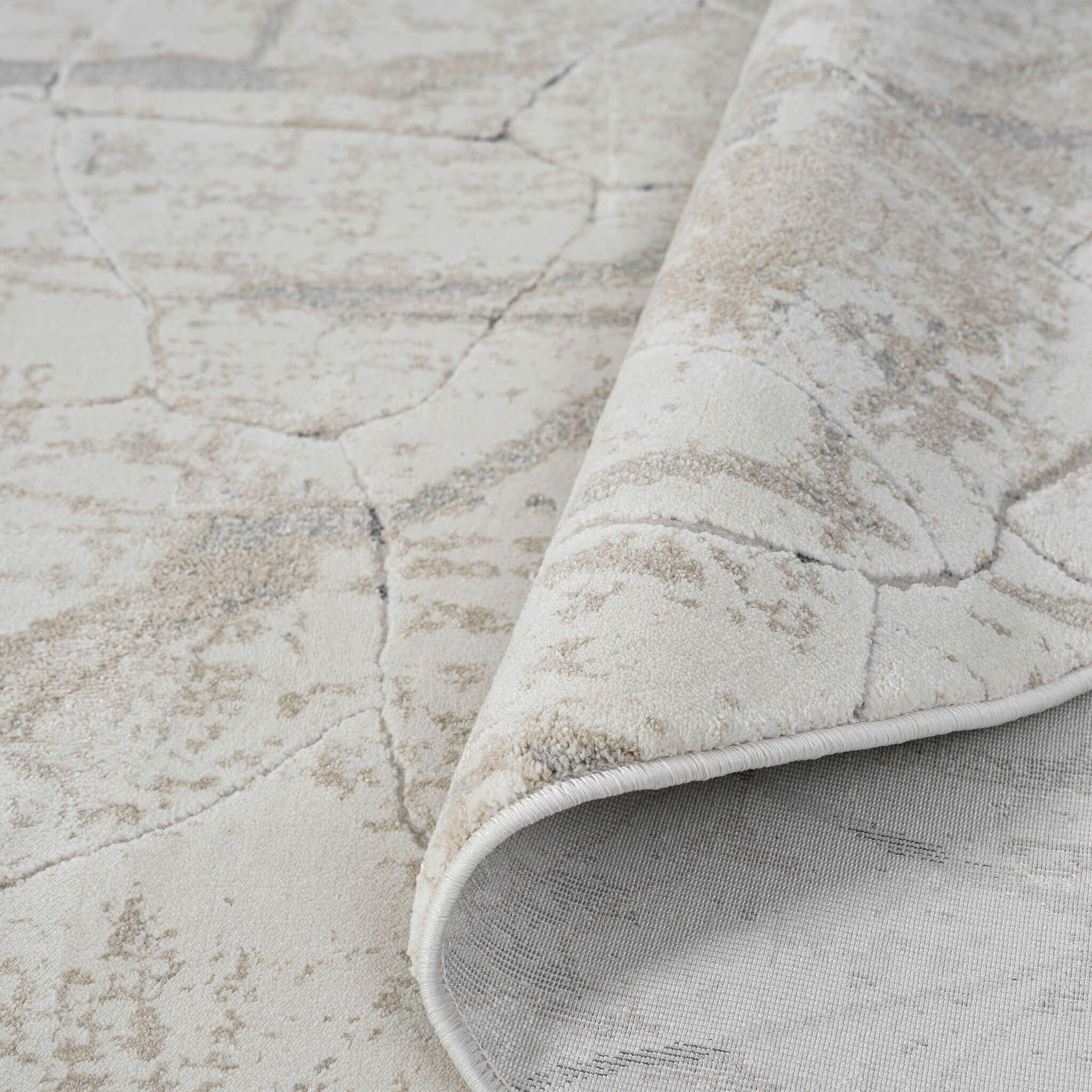 Weston 734 Pebble Round - Elegant Cream Round Rug