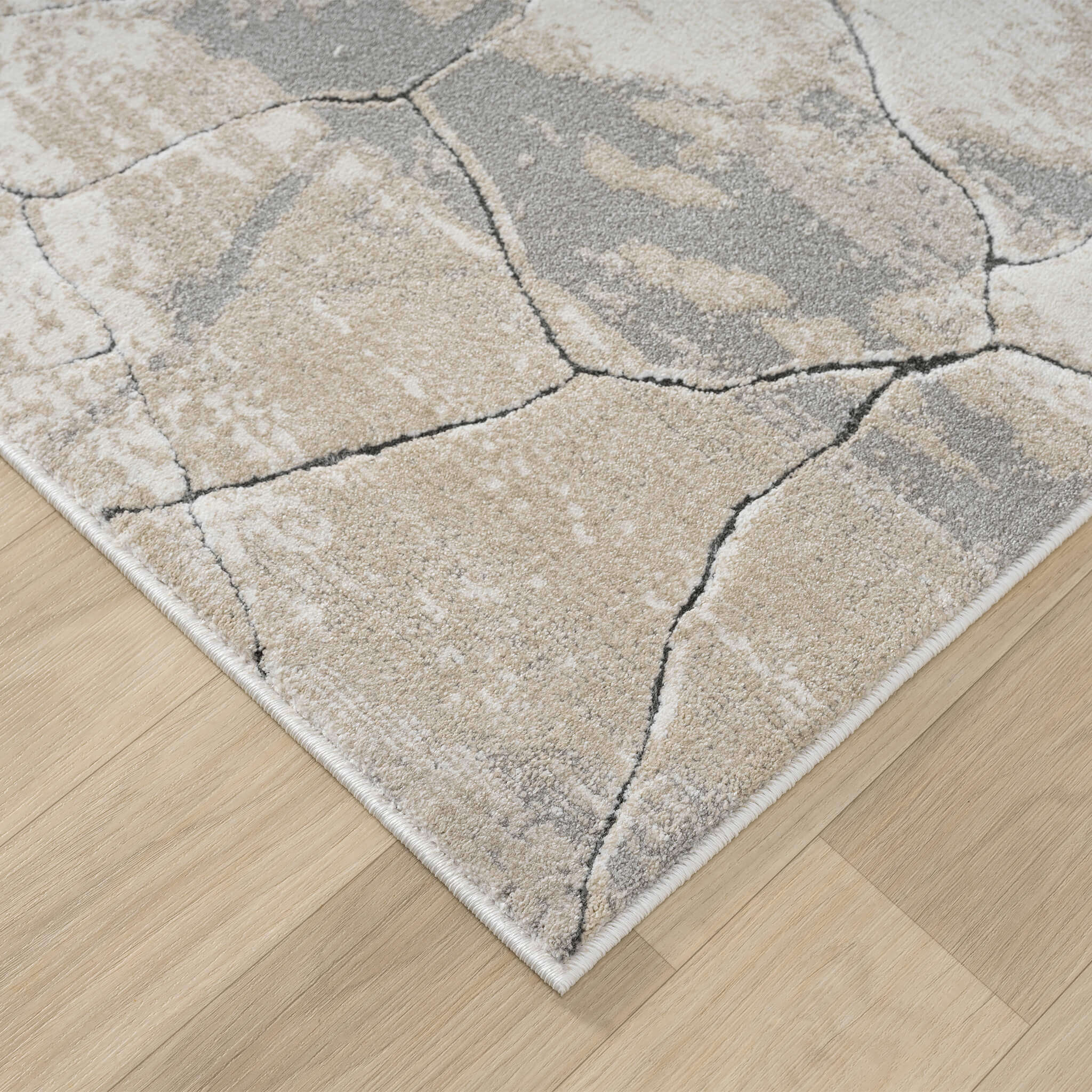 Weston 734 Pebble Runner - Contemporary Cream Rug