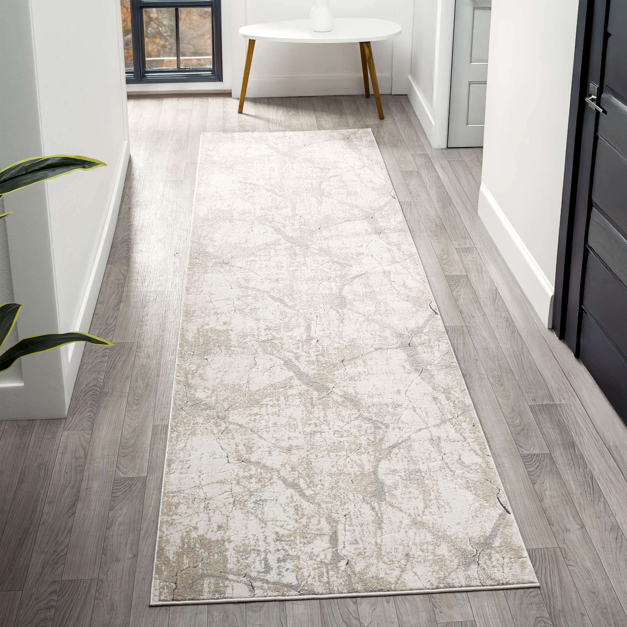 Weston 734 Pebble Runner - Contemporary Cream Rug