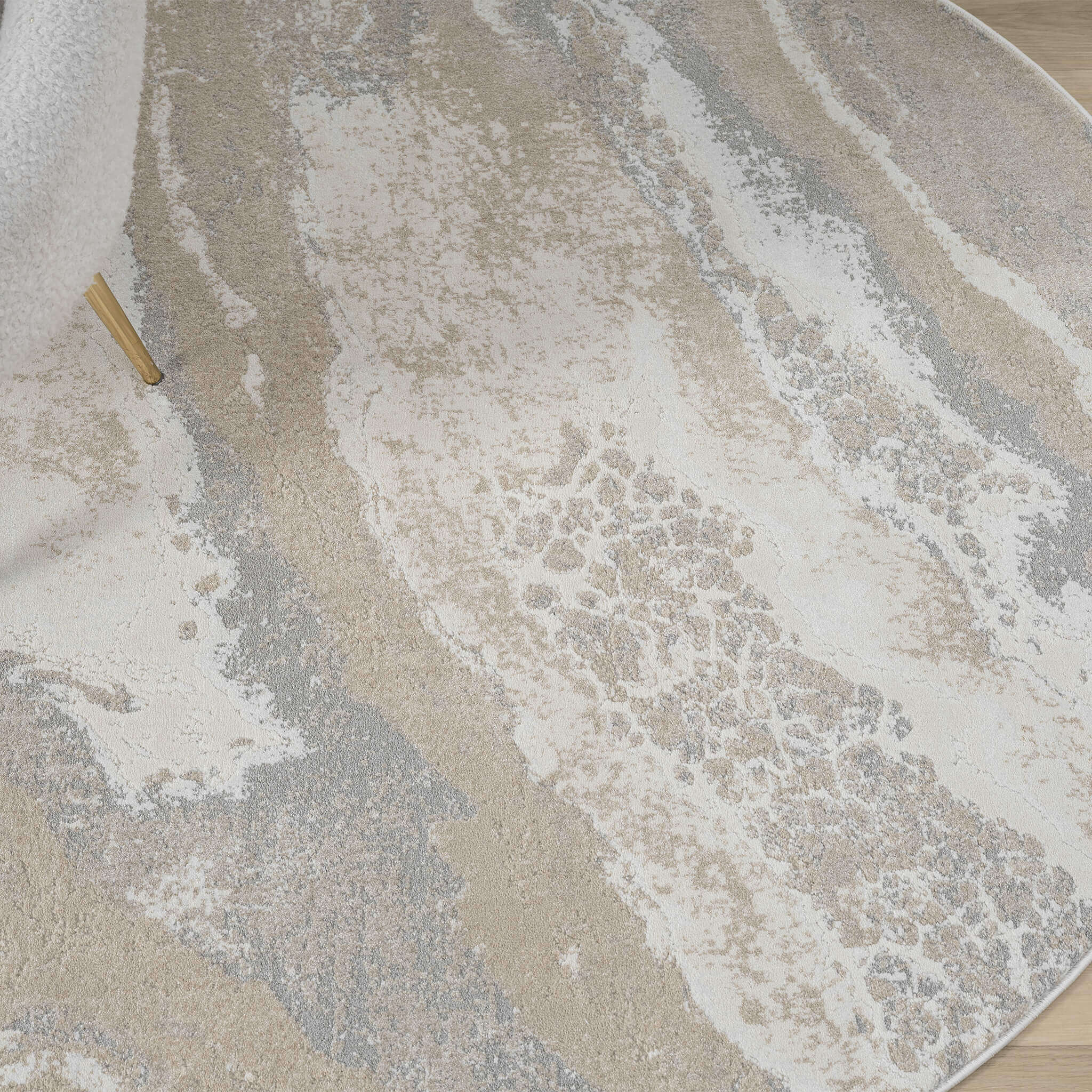 Weston 735 Slate Round – Modern Round Rug for Elegance