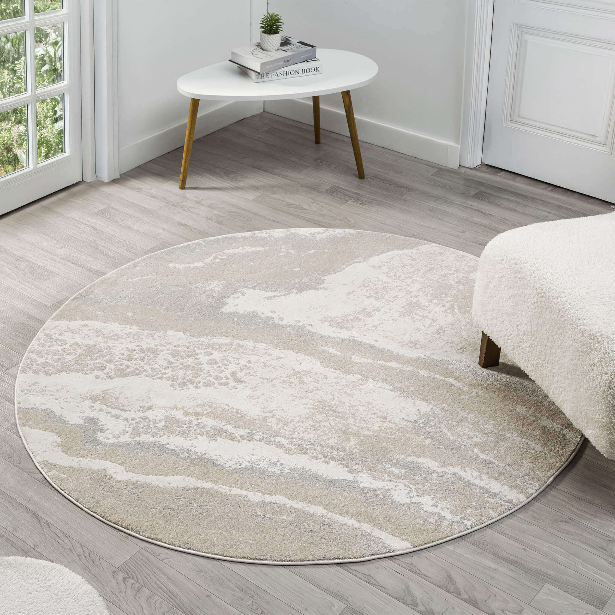 Weston 735 Slate Round – Modern Round Rug for Elegance