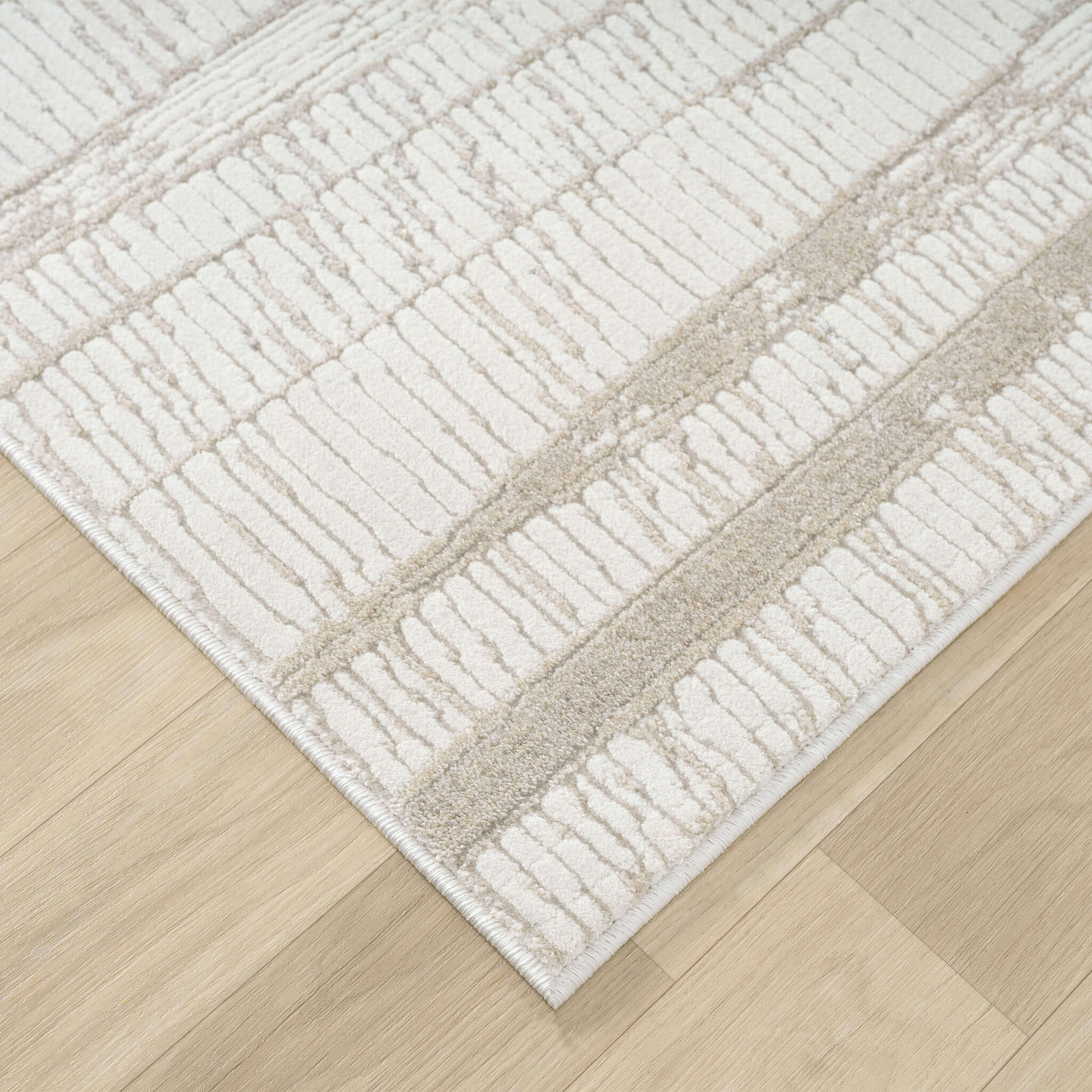 Weston 737 Linen Runner - Elegant Cream Rug for Any Space