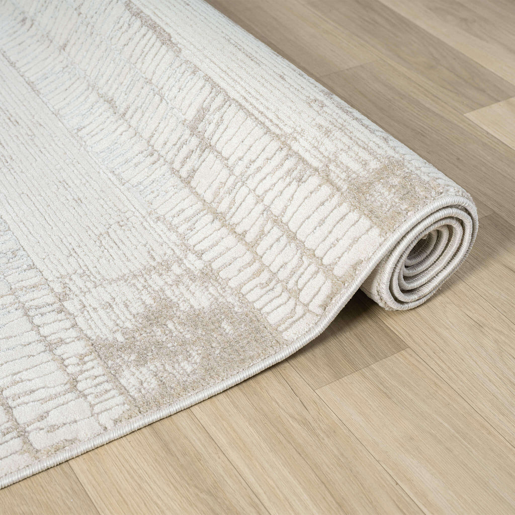 Weston 737 Linen Runner - Elegant Cream Rug for Any Space