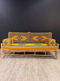 Yellow Palace Arabic Seating Sofa | Handmade Bamboo