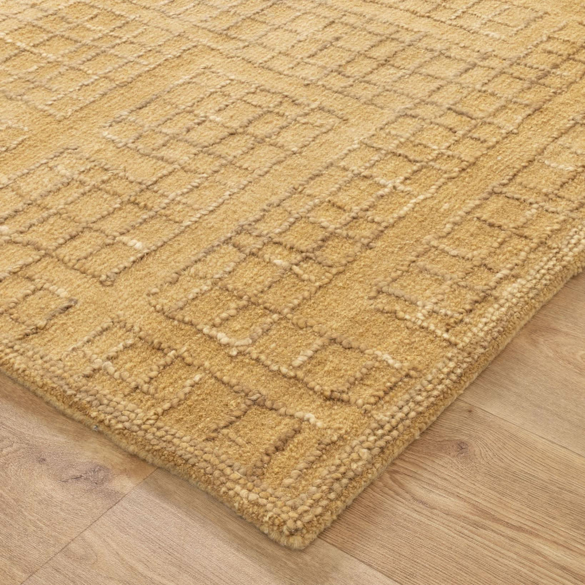 Abasco Citron Knitted Wool Rug wool rug – product view 3