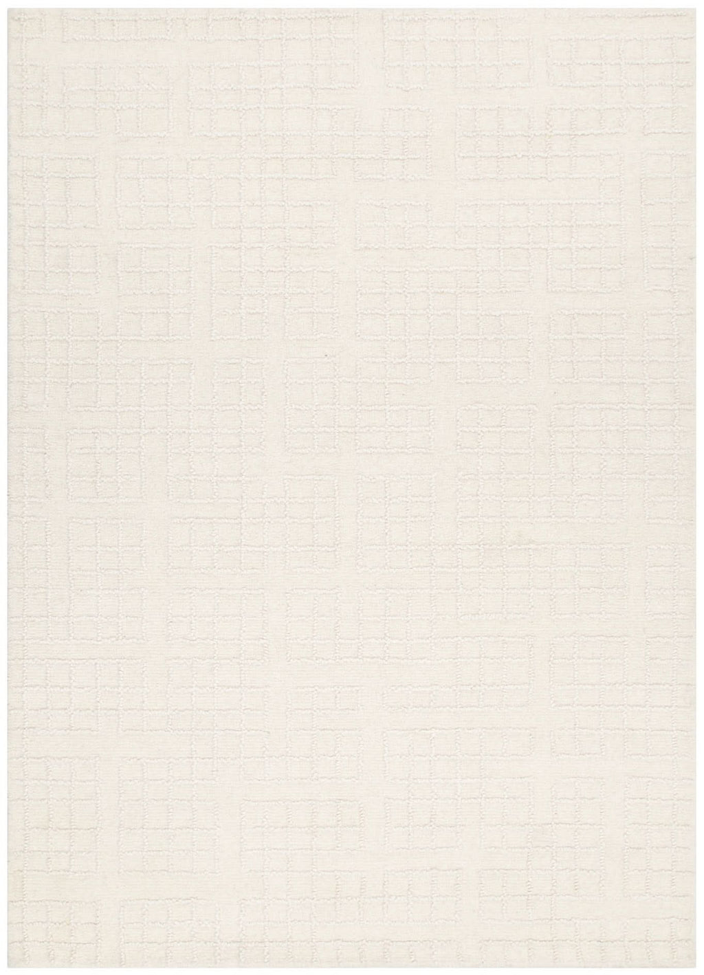 Abasco Ivory Knitted Wool Rug wool rug – main product image