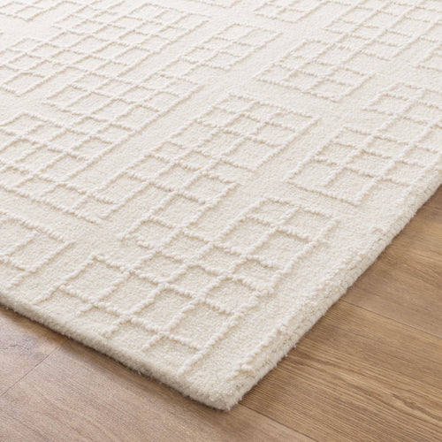 Abasco Ivory Knitted Wool Rug wool rug – product view 2