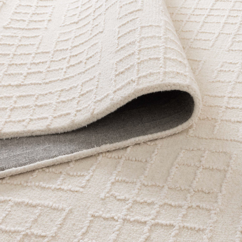 Abasco Ivory Knitted Wool Rug wool rug – product view 3