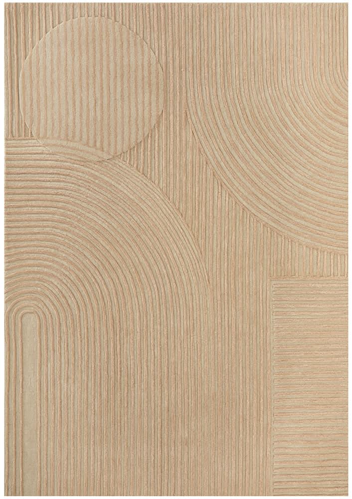 Altura Arch Beige Wool Rug - full rug