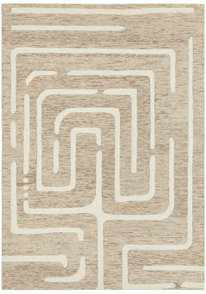 Altura Contour Linen Wool Rug - full rug