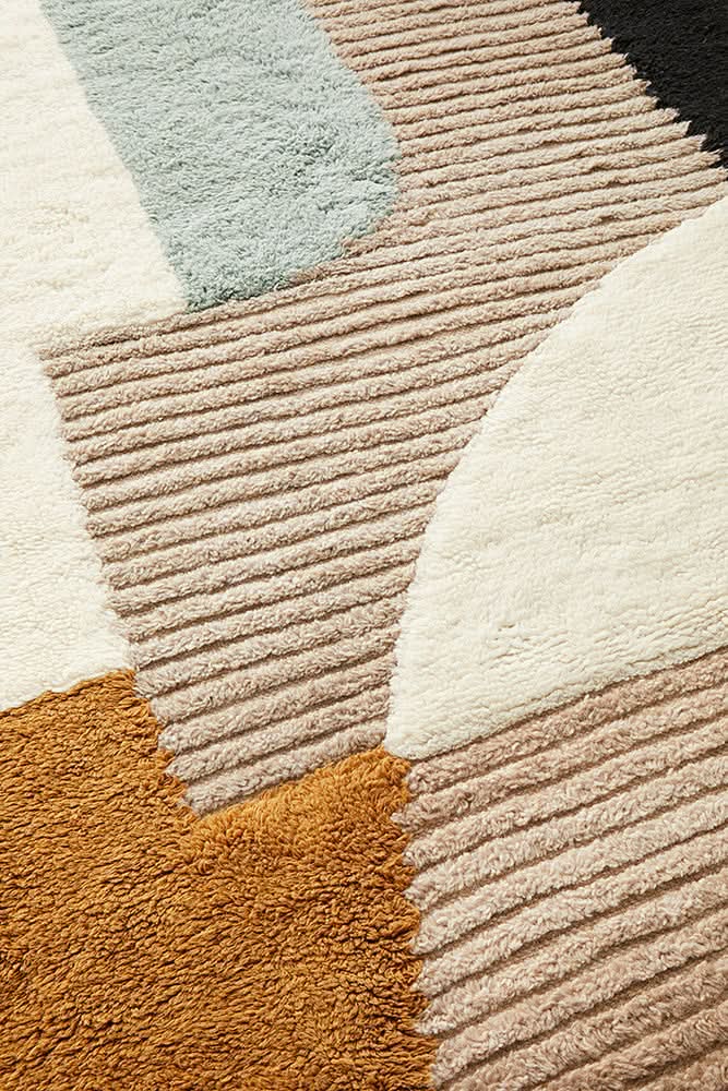 Altura Mosaic Multi Wool Rug - texture detail 2