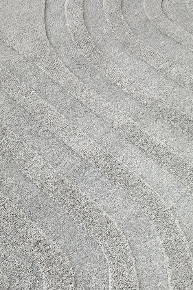 Altura Path Grey Wool Rug - texture detail 1