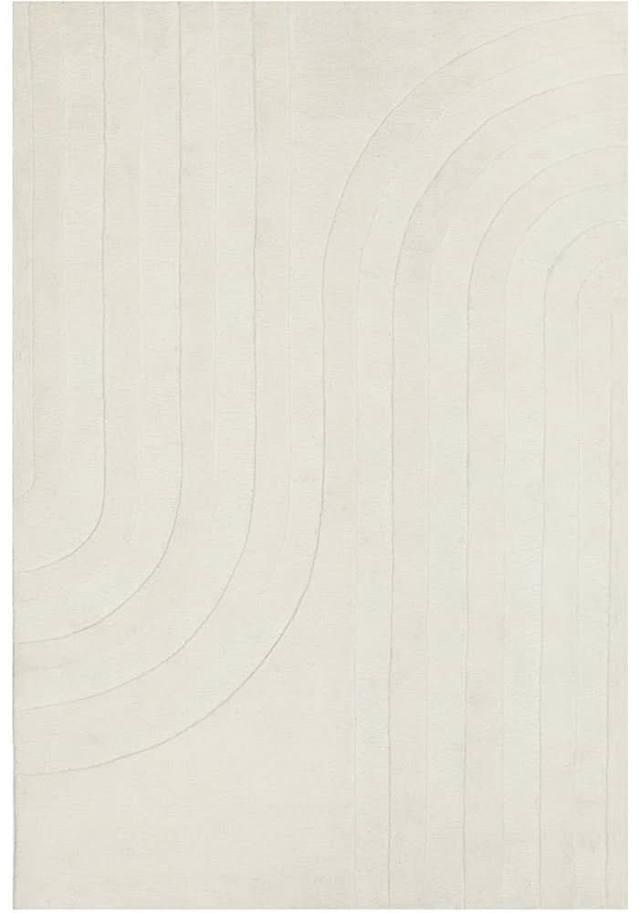 Altura Path White Wool Rug - full rug