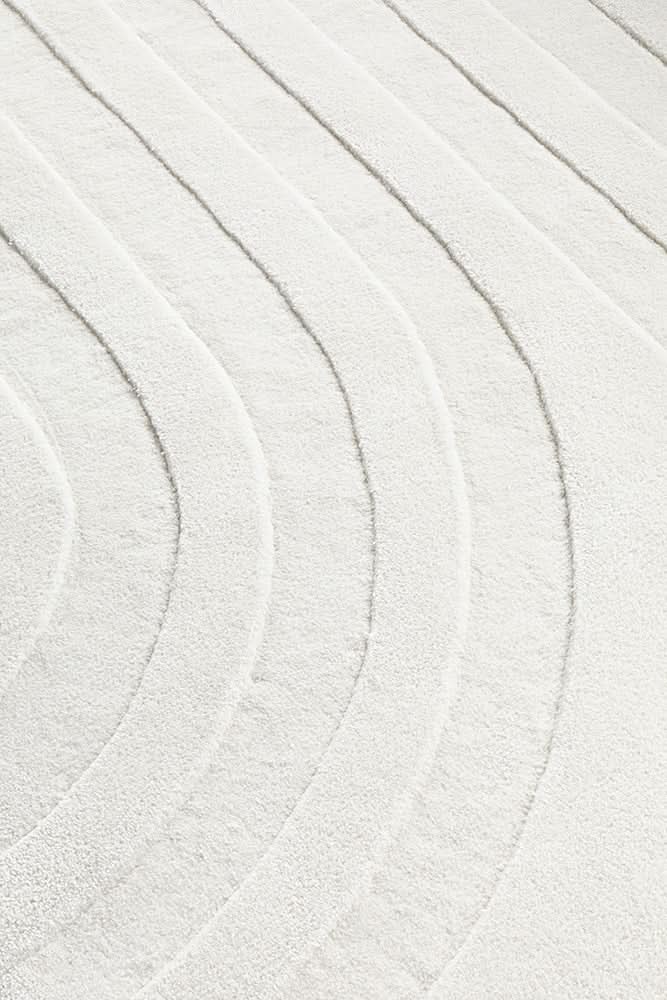 Altura Path White Wool Rug - texture detail 2
