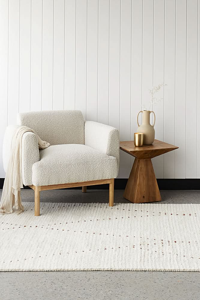 Altura Weave Natural Wool Rug - styled room