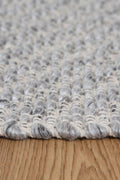 Basalt Grey Wool Blend Textured Rug wool rug – product view 3